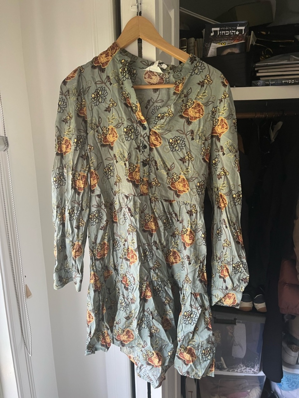 BNWT Object Blue floral mini dress size EU 34